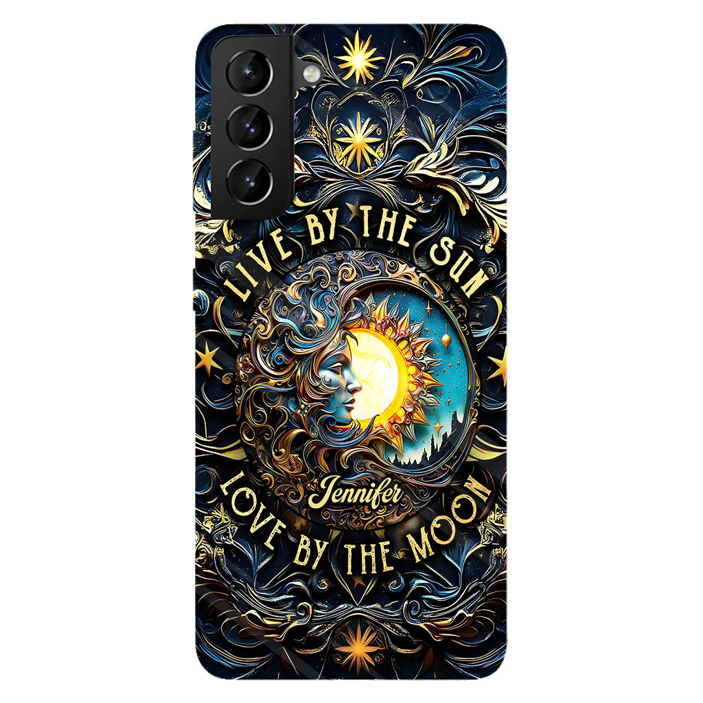Live By The Sun Love By The Moon - Personalized Hippie Full Print Phone Case
