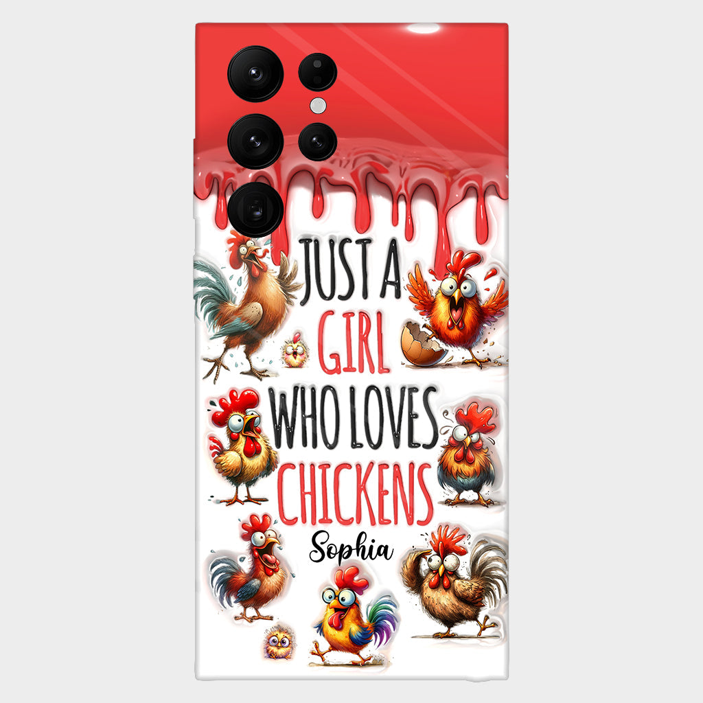 Just A Girl Who Loves Chicken - Personalized Chicken Full Print Phone Case