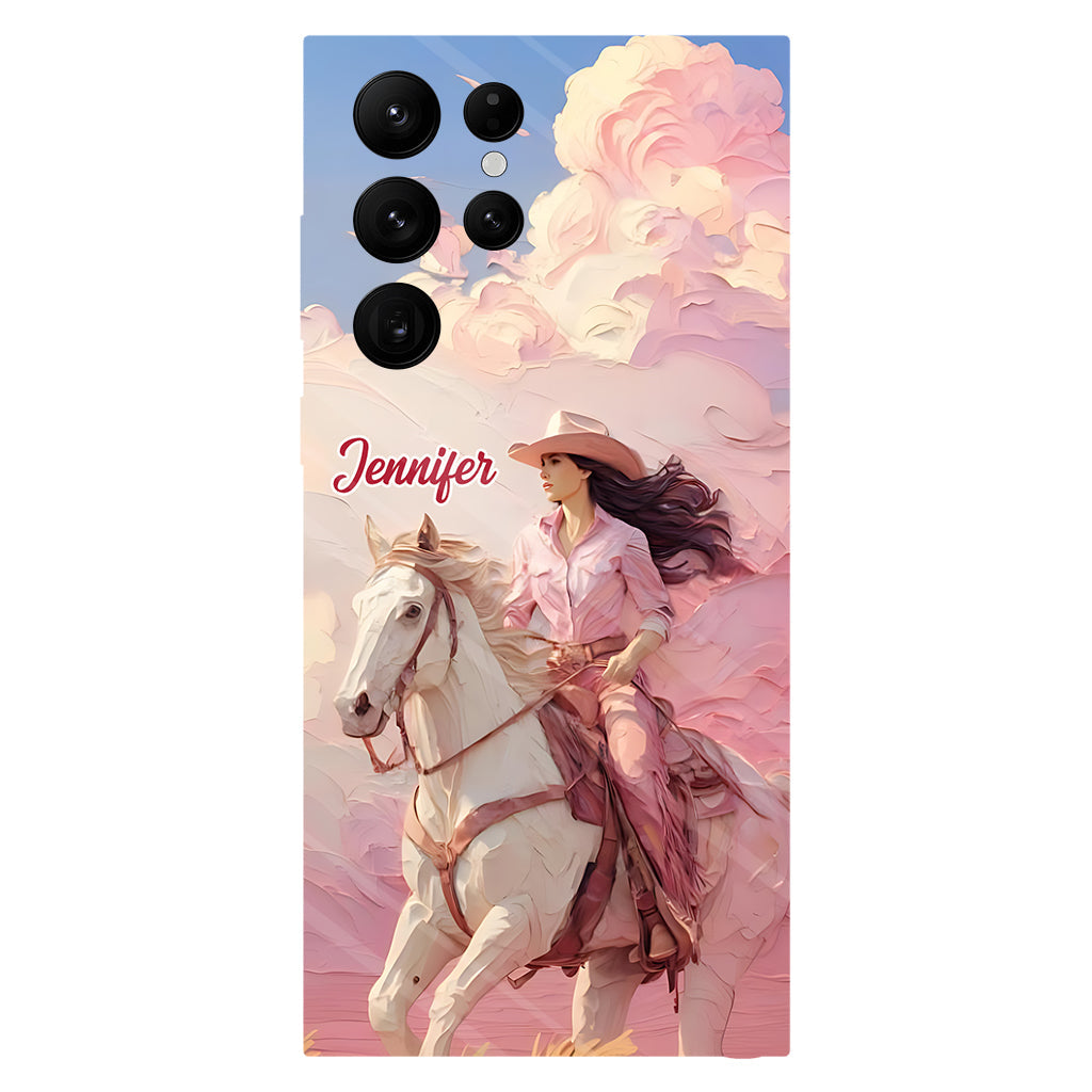 Pink Cowgirl - Personalized Cowgirl Full Print Phone Case