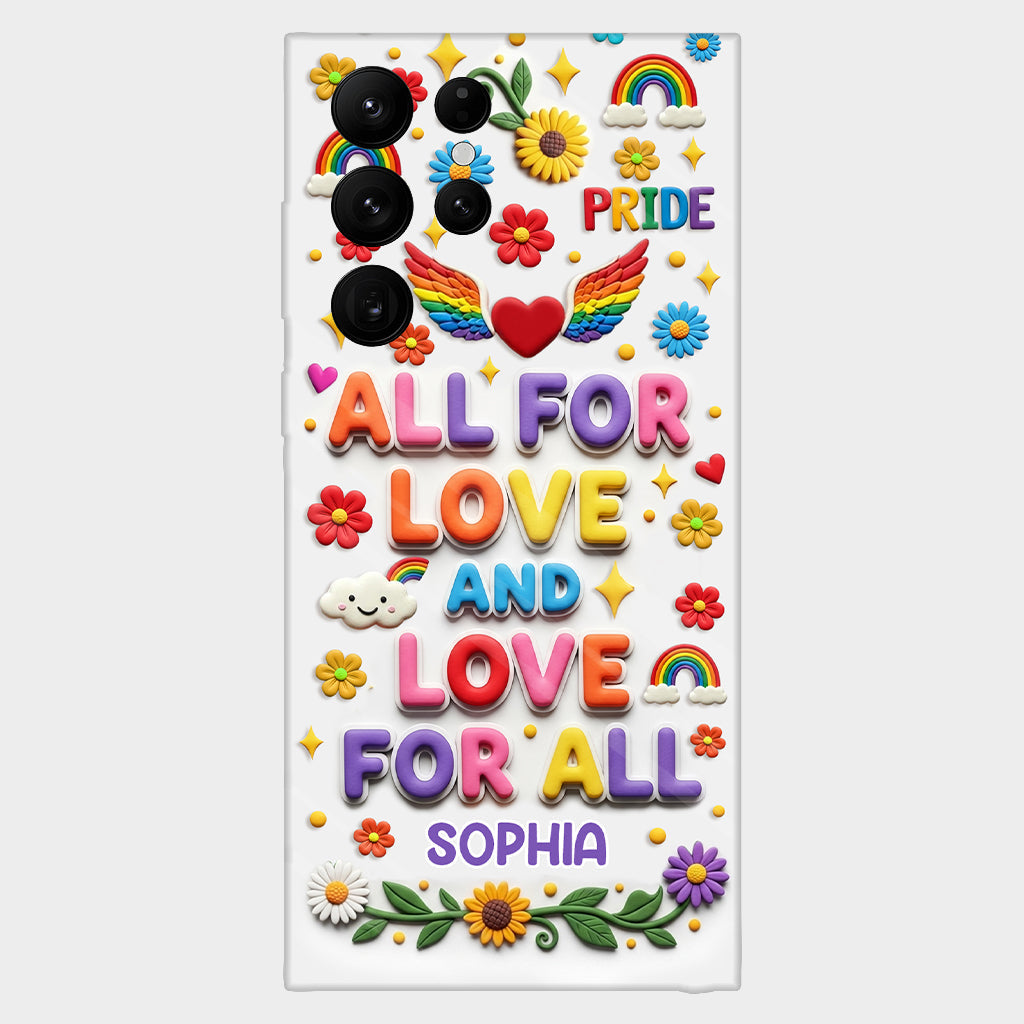 All For Love And Love For All - Personalized LGBT Support Full Print Phone Case