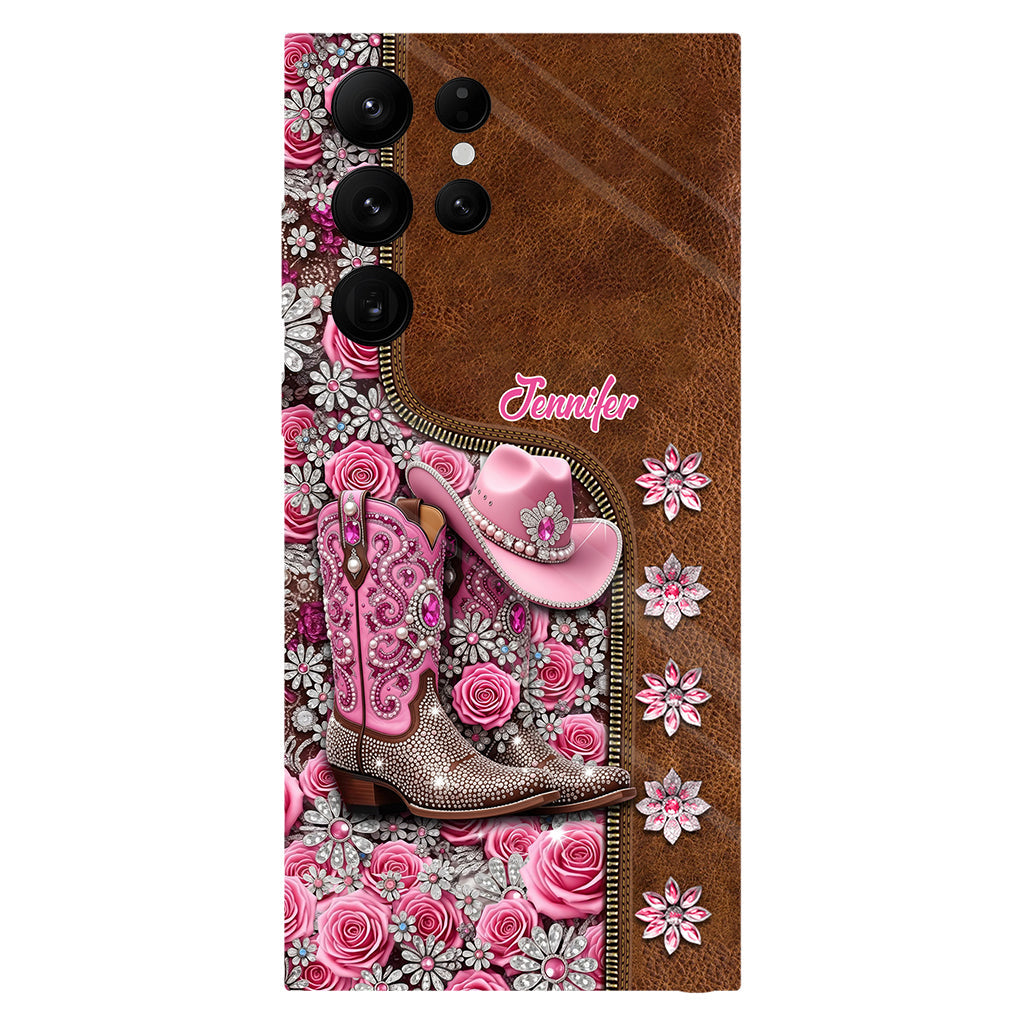 Beautiful Cowgirl Boots - Personalized Cowgirl Full Print Phone Case