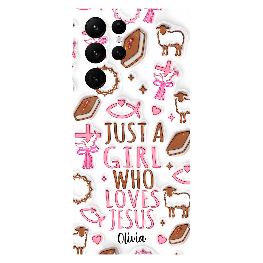 Just A Girl Who Loves Jesus - Personalized Christian Full Print Phone Case