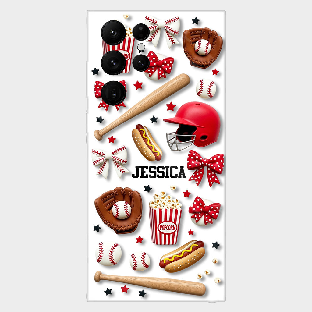 Love Baseball - Personalized Baseball Full Print Phone Case