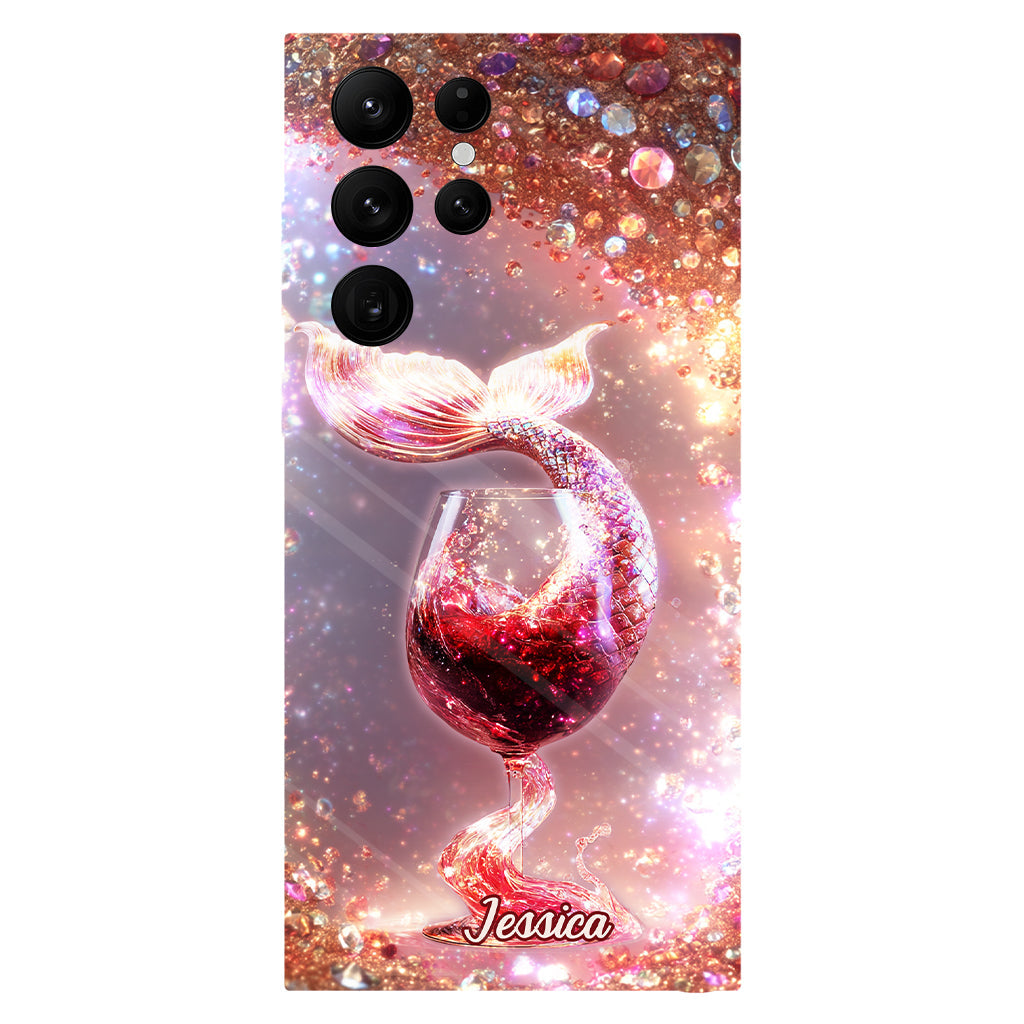 I Drink Like A Fish I'm A Mermaid - Personalized Wine Full Print Phone Case
