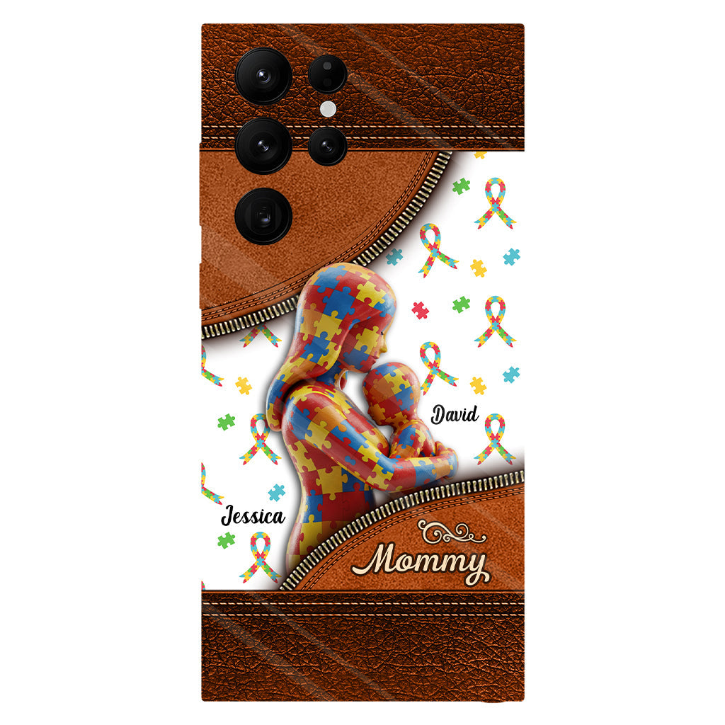 The Love Of A Mother - Personalized Autism Awareness Full Print Phone Case