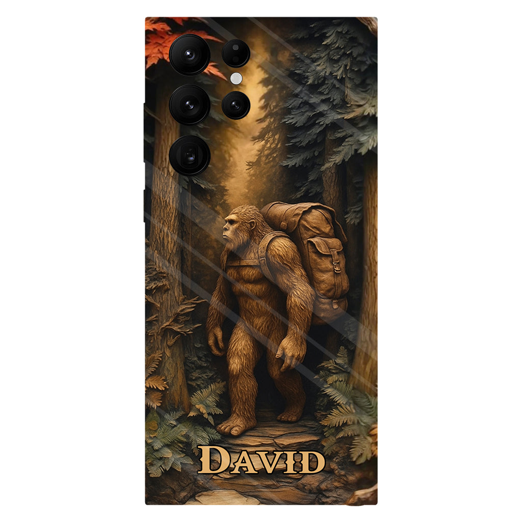Sasquatch In Forest - Personalized Hiking Full Print Phone Case