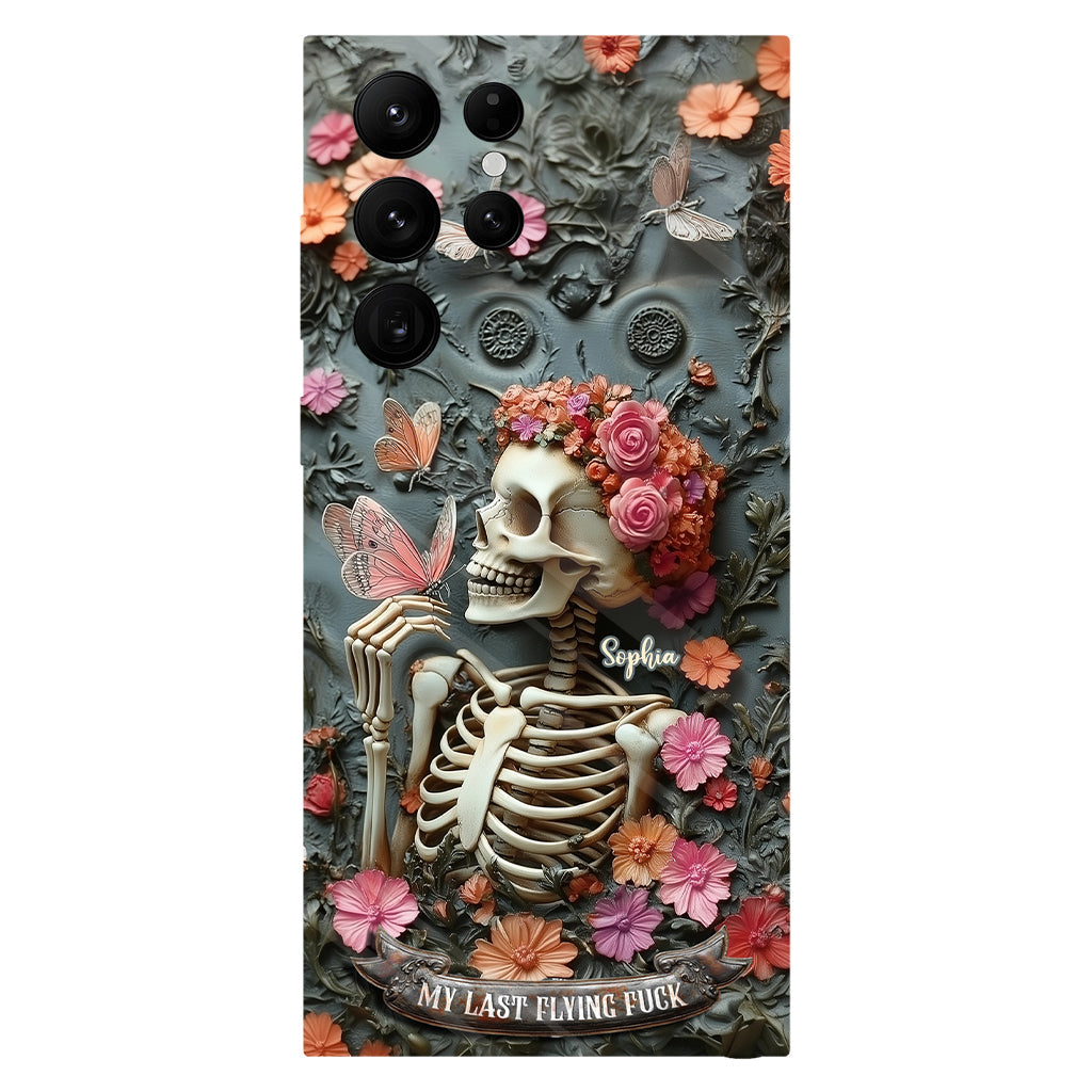 My Last Flying F*ck - Personalized Skull Full Print Phone Case