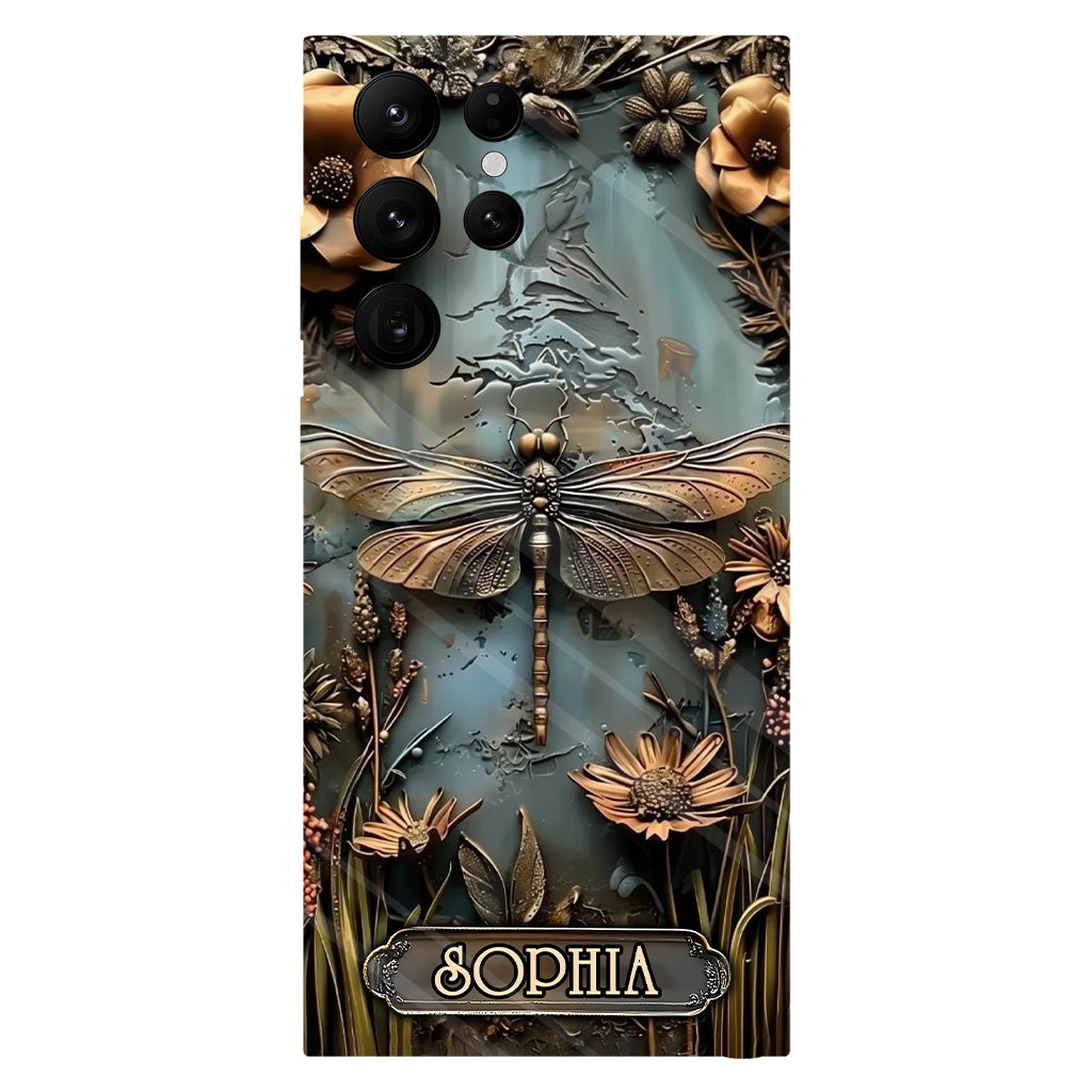 Beautiful Drafgonfly, Butterfly, Hummingbird - Personalized Gardening Full Print Phone Case