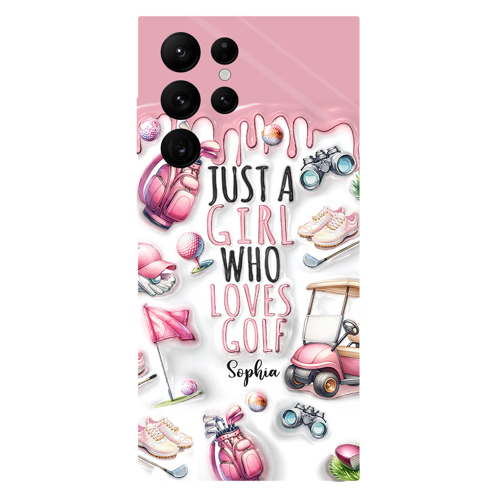 Just A Girl Who Loves Golf - Personalized Golf Full Print Phone Case