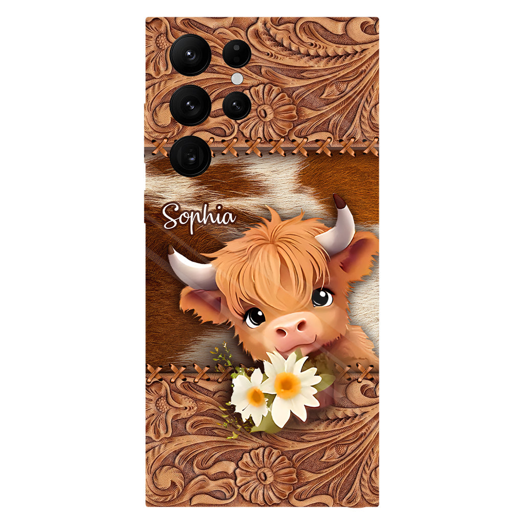 Cute Highland Cow - Personalized Full Print Phone Case
