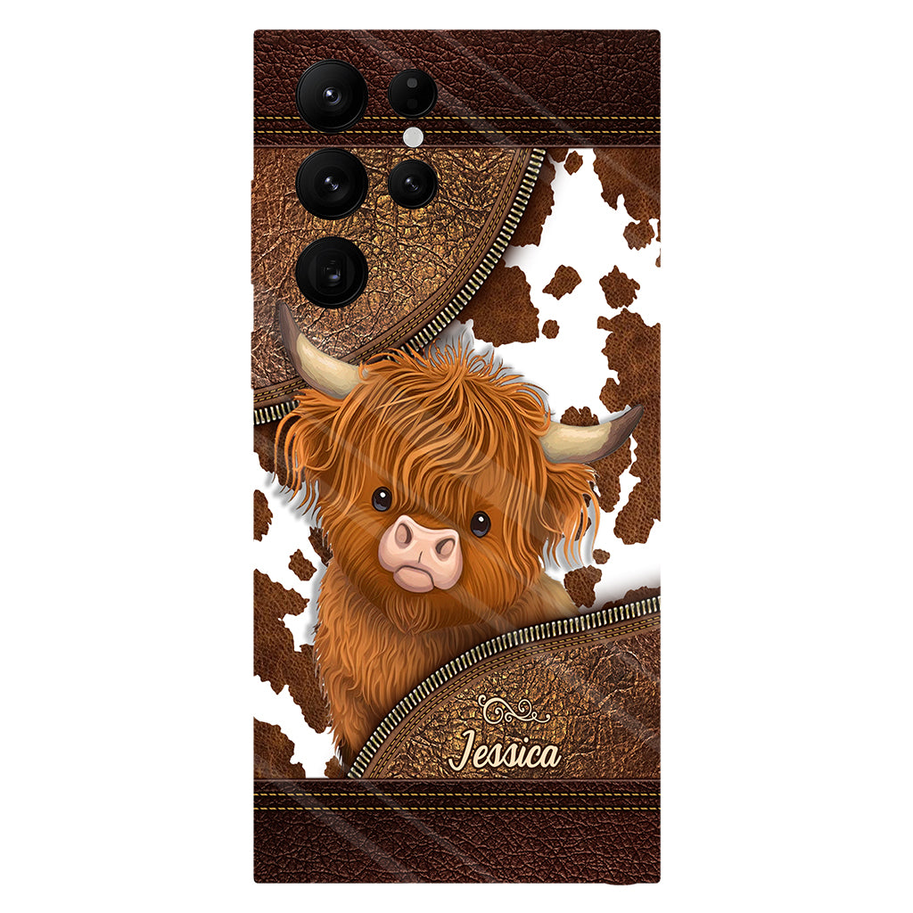 Just A Girl Who Loves Highland Cow - Personalized Full Print Phone Case