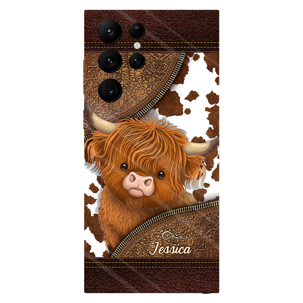 Just A Girl Who Loves Highland Cow - Personalized Full Print Phone Case