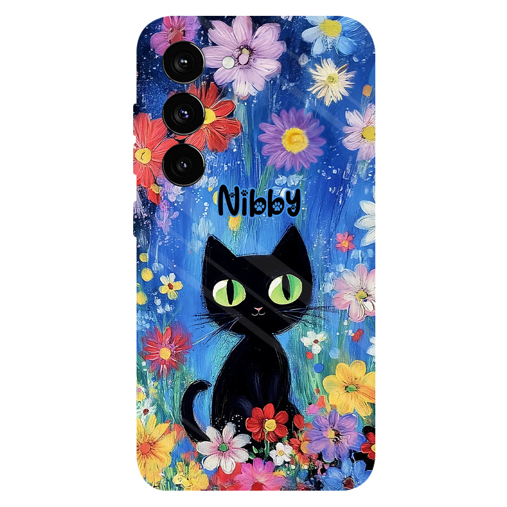 Cute Cat - Personalized Black Cat Full Print Phone Case