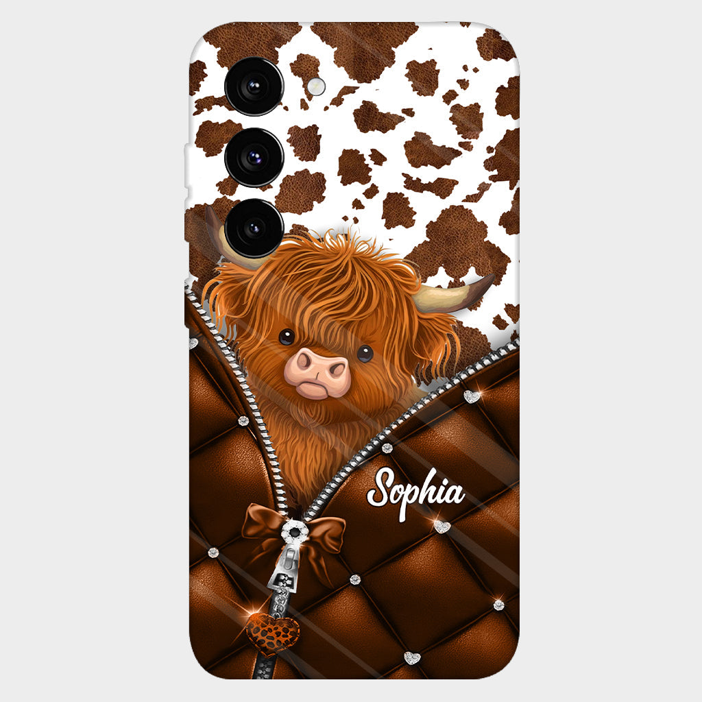 Cute Highland Cow - Personalized Highland Cow Full Print Phone Case
