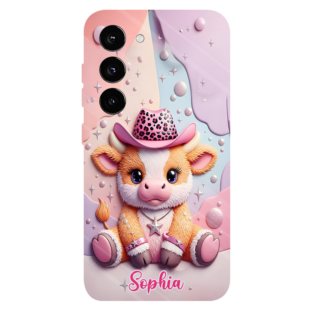 Adorable Highland Cow - Personalized Highland Cow Full Print Phone Case