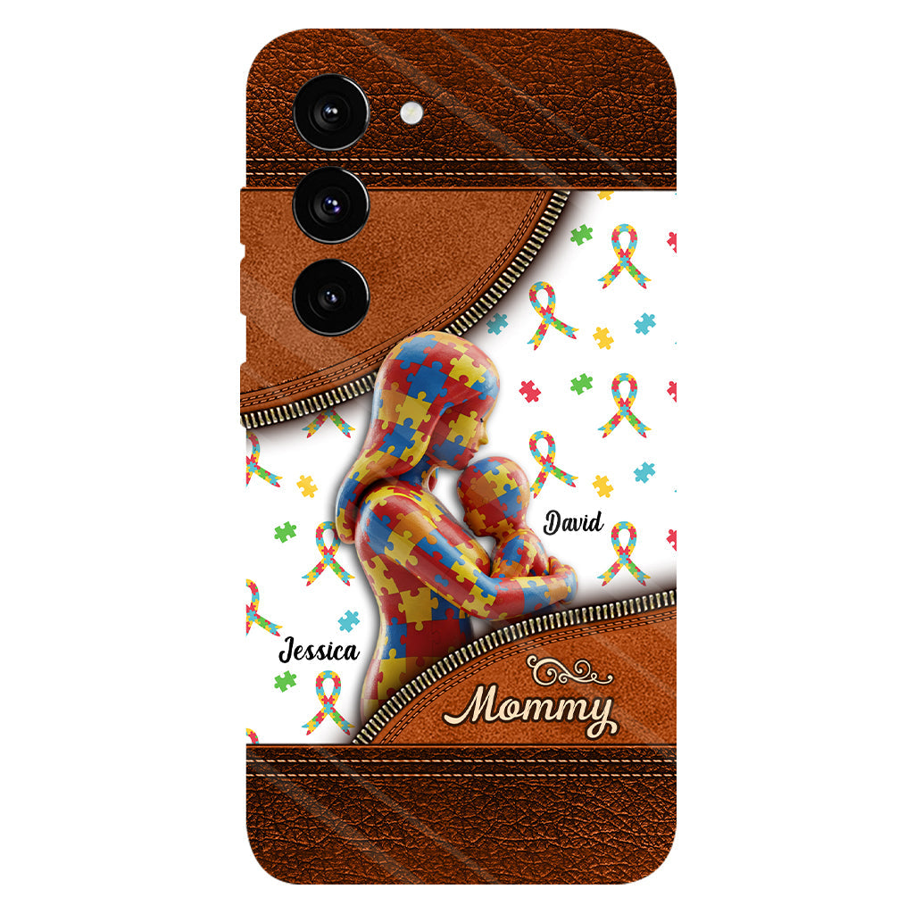 The Love Of A Mother - Personalized Autism Awareness Full Print Phone Case
