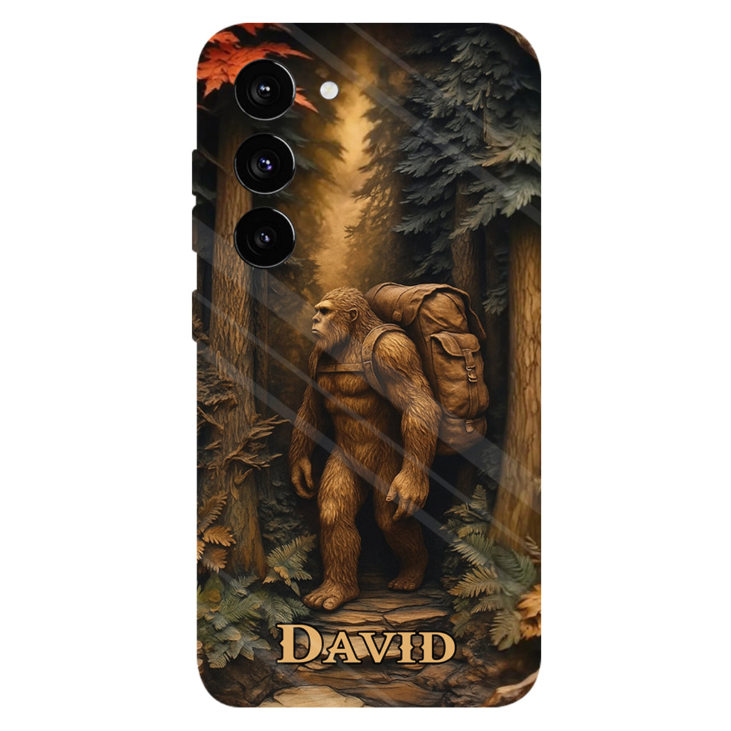 Sasquatch In Forest - Personalized Hiking Full Print Phone Case