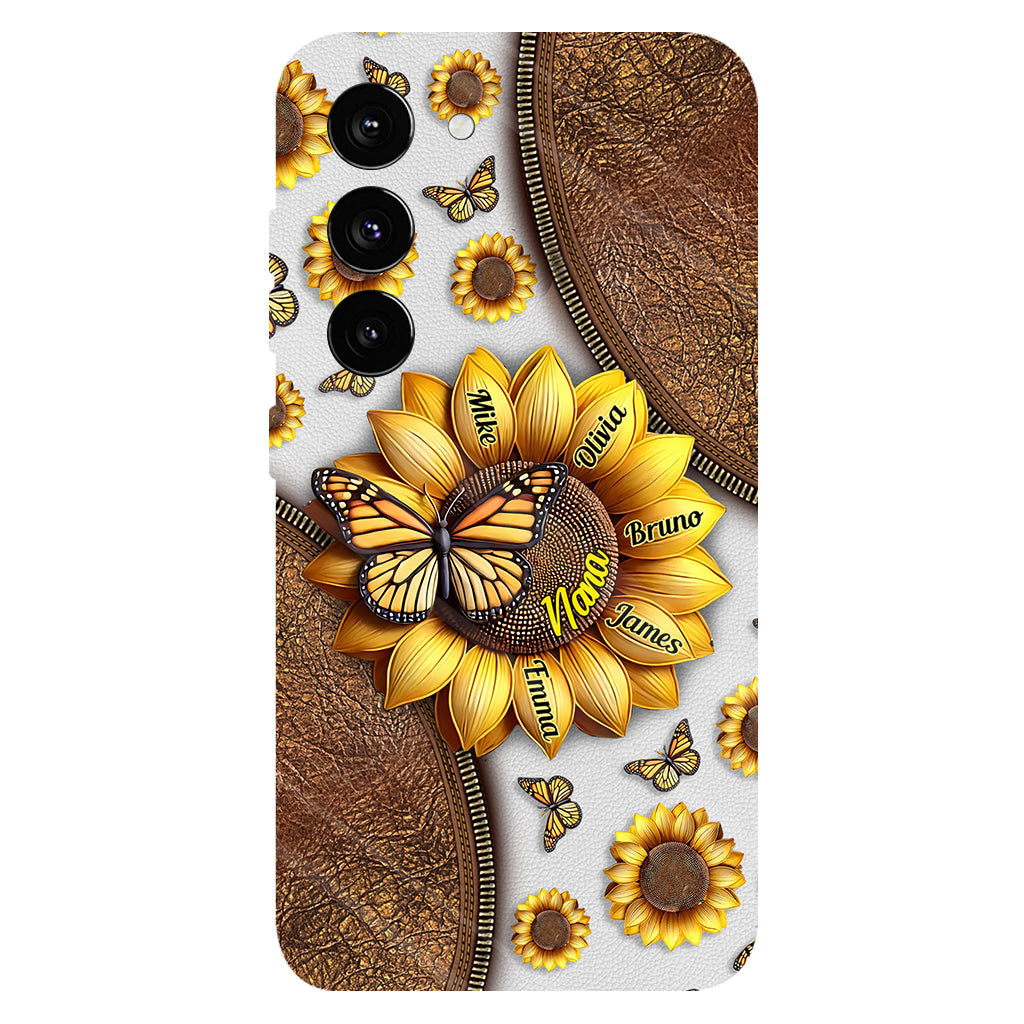 Sunflower Gift For Grandma Mom - Personalized Grandma Full Print Phone Case