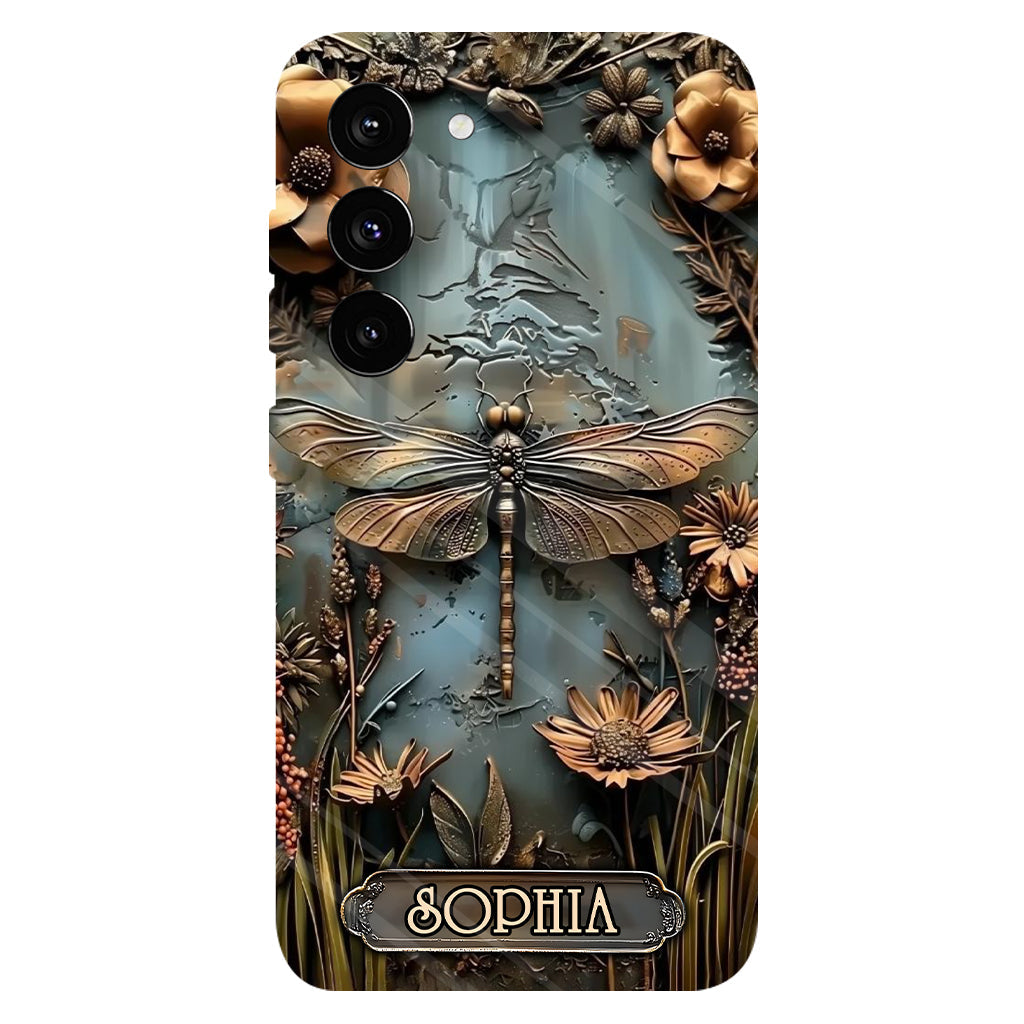Beautiful Drafgonfly, Butterfly, Hummingbird - Personalized Gardening Full Print Phone Case