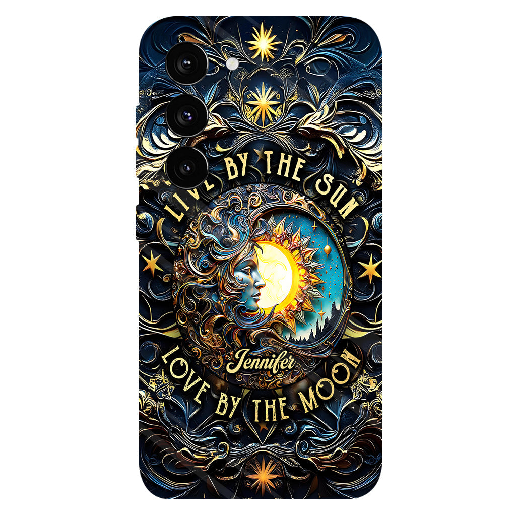 Live By The Sun Love By The Moon - Personalized Hippie Full Print Phone Case