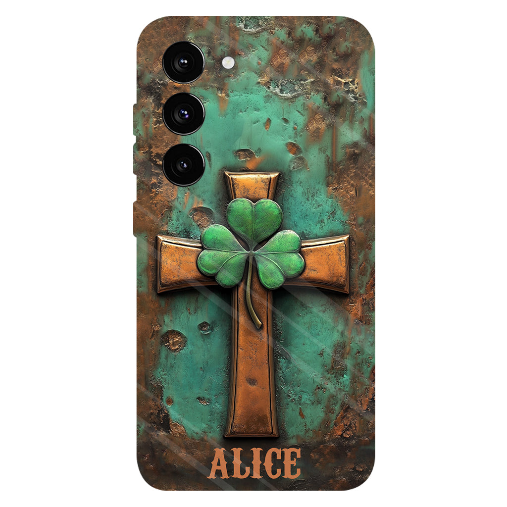Vintage Irish Cross - Personalized Saint Patrick's Day Full Print Phone Case