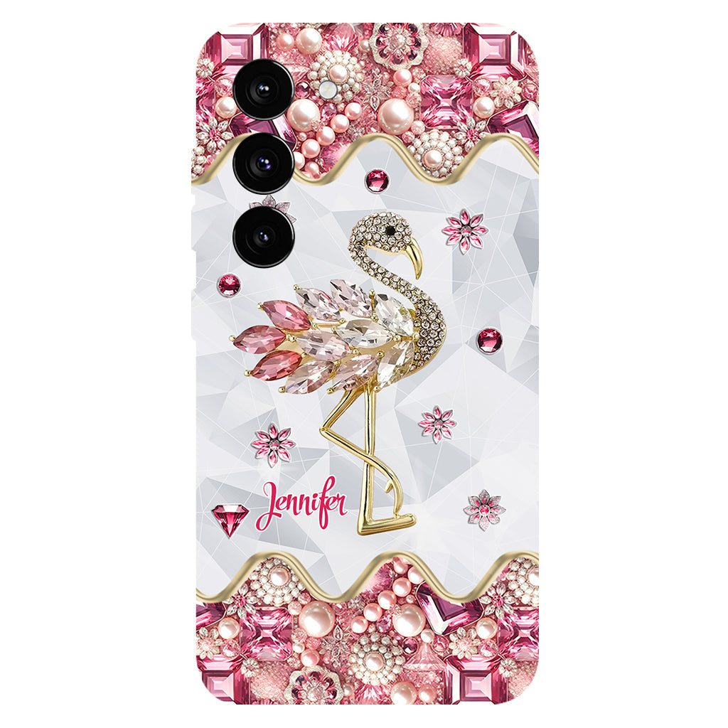 Just A Girl Who Loves Flamingos - Personalized Flamingo Full Print Phone Case