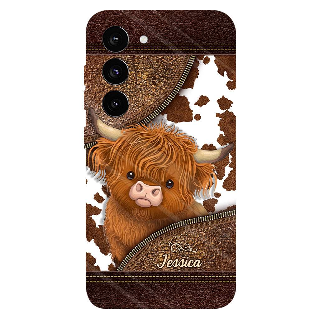 Just A Girl Who Loves Highland Cow - Personalized Full Print Phone Case