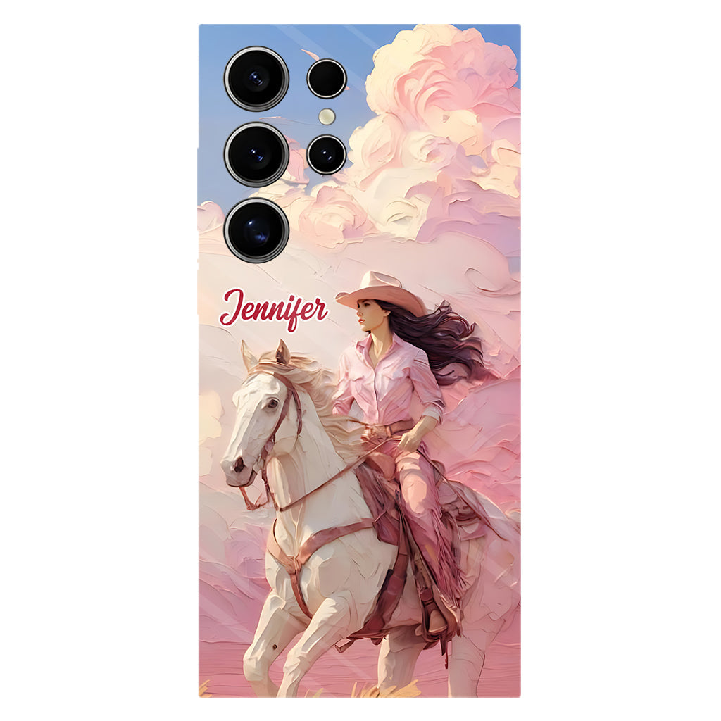 Pink Cowgirl - Personalized Cowgirl Full Print Phone Case
