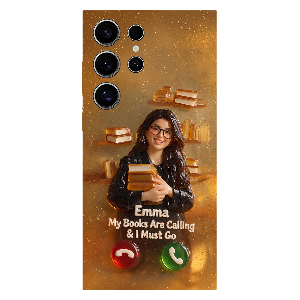 My Books Are Calling & I Must Go - Personalized Book Full Print Phone Case