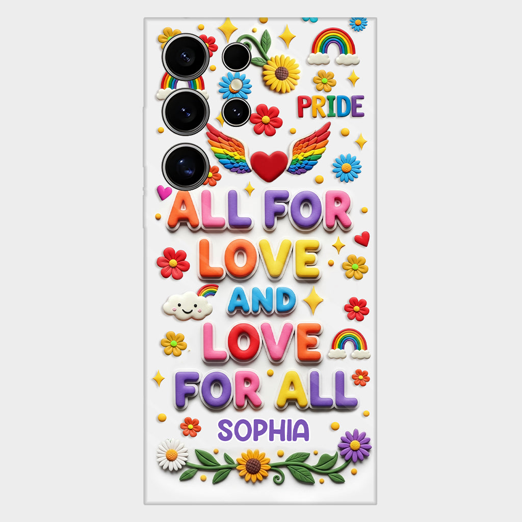 All For Love And Love For All - Personalized LGBT Support Full Print Phone Case