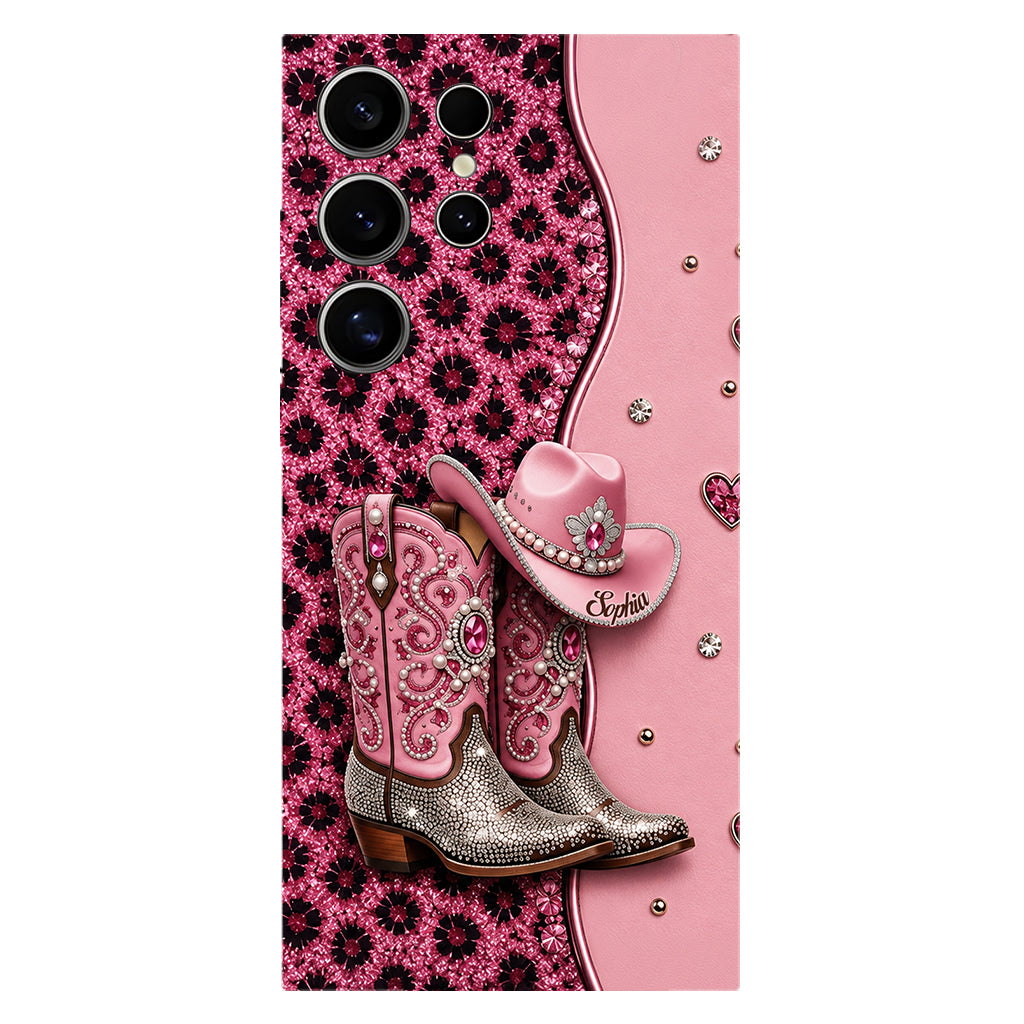 Cowgirl Boots - Personalized Cowgirl Full Print Phone Case