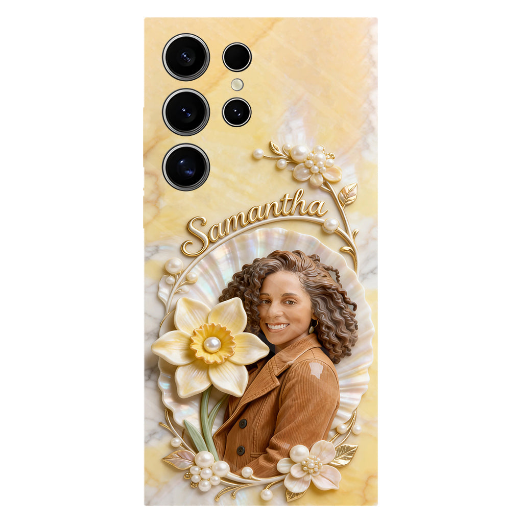 Custom Any Photo Birthmonth Flower - Personalized Self Love Full Print Phone Case
