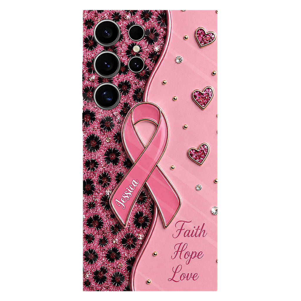 Pink Ribbon - Personalized Breast Cancer Awareness Full Print Phone Case