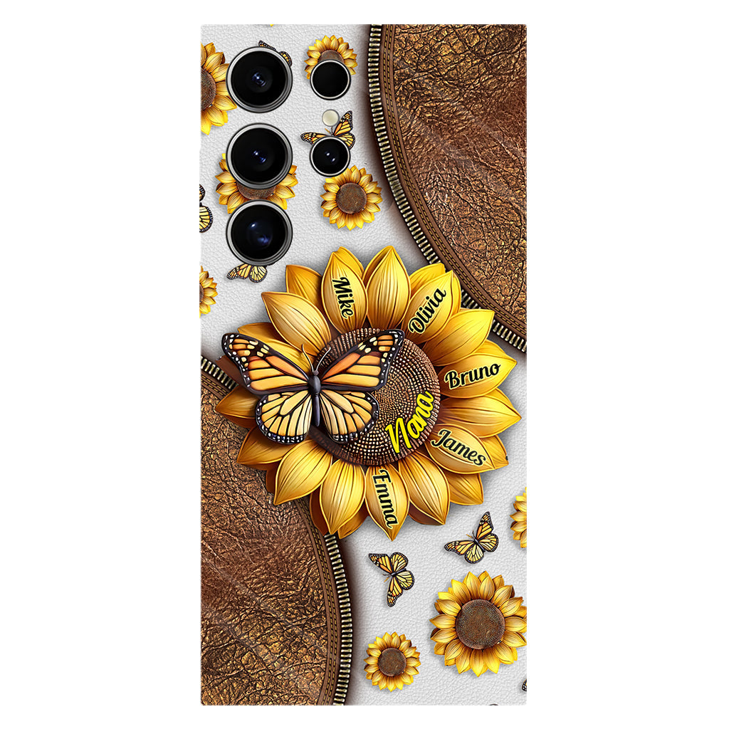 Sunflower Gift For Grandma Mom - Personalized Grandma Full Print Phone Case