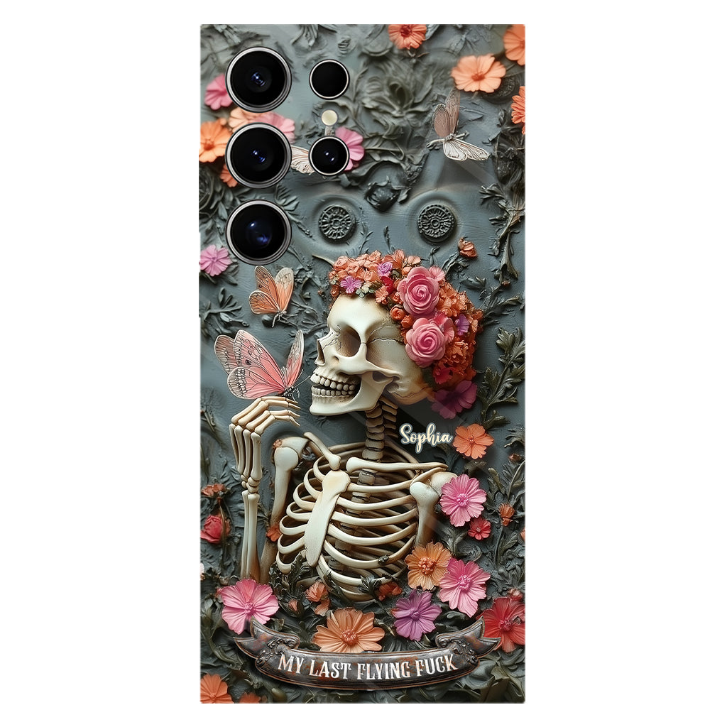 My Last Flying F*ck - Personalized Skull Full Print Phone Case