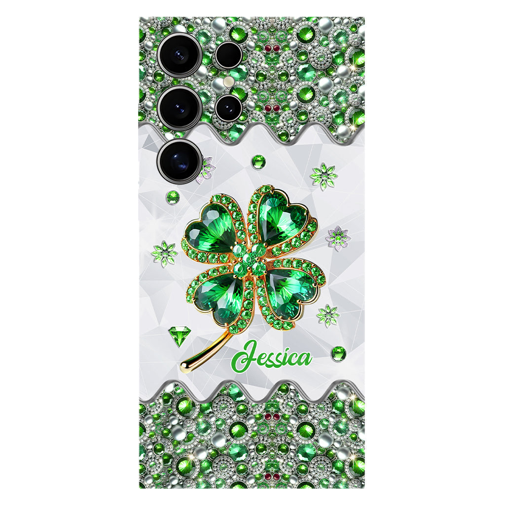 Lucky Four-Leaf Clover - Personalized Saint Patrick's Day Full Print Phone Case