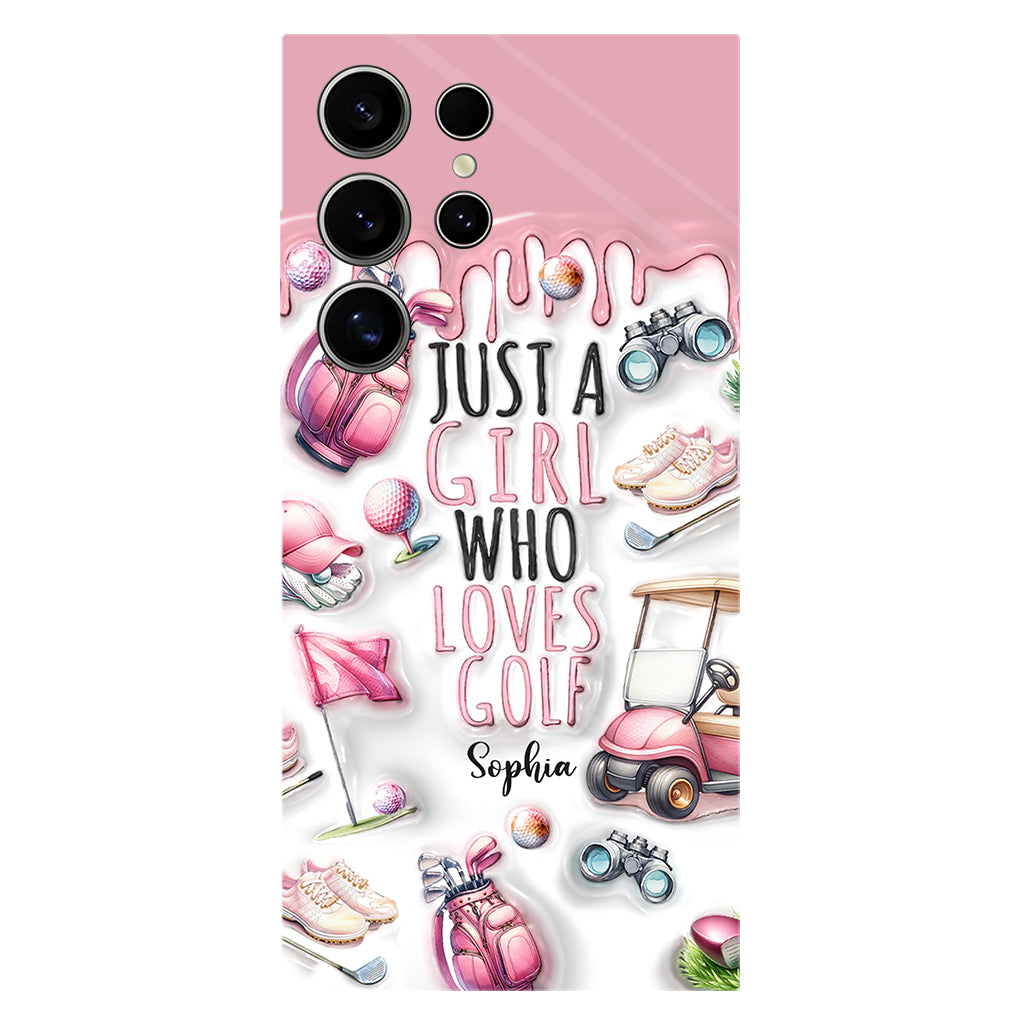 Just A Girl Who Loves Golf - Personalized Golf Full Print Phone Case