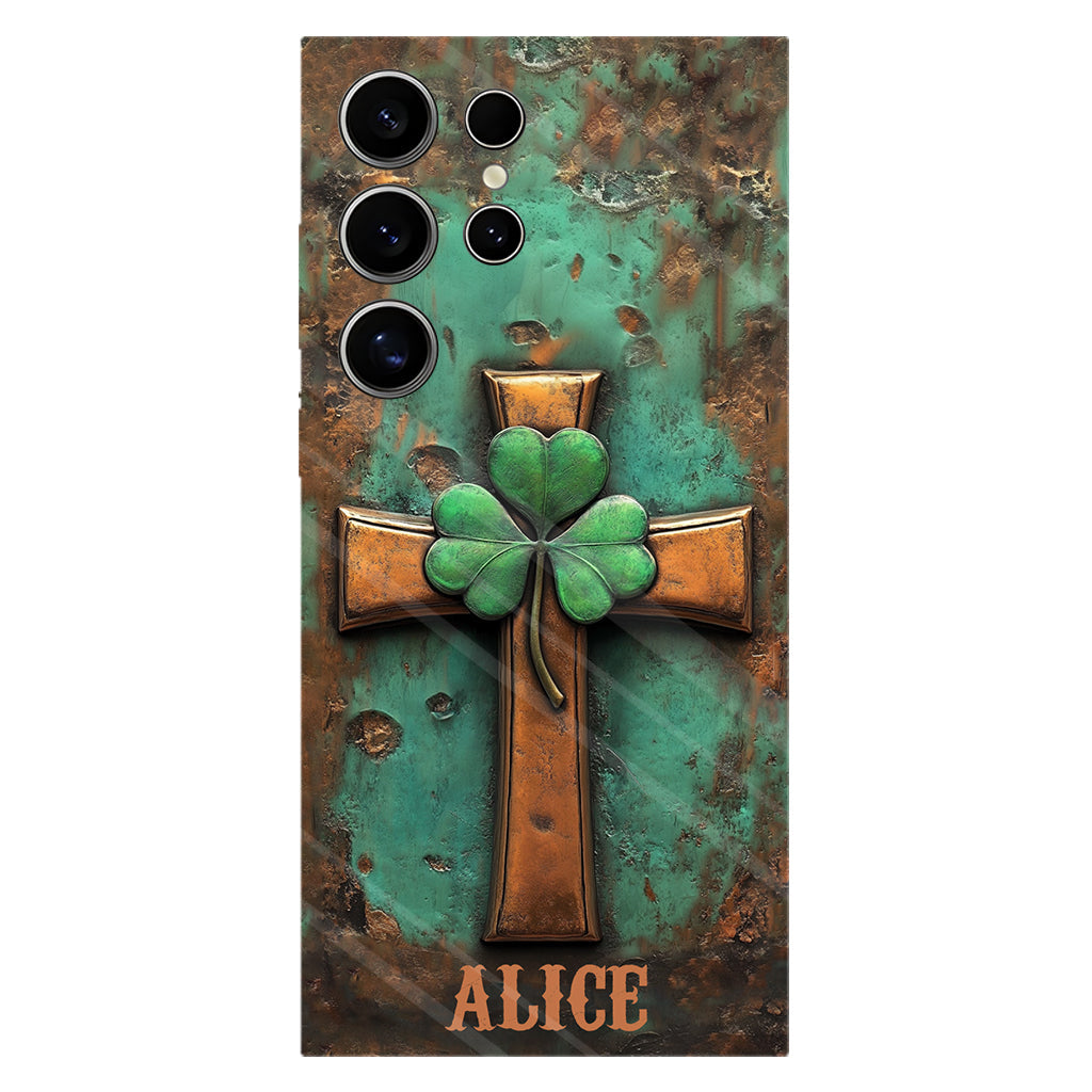 Vintage Irish Cross - Personalized Saint Patrick's Day Full Print Phone Case