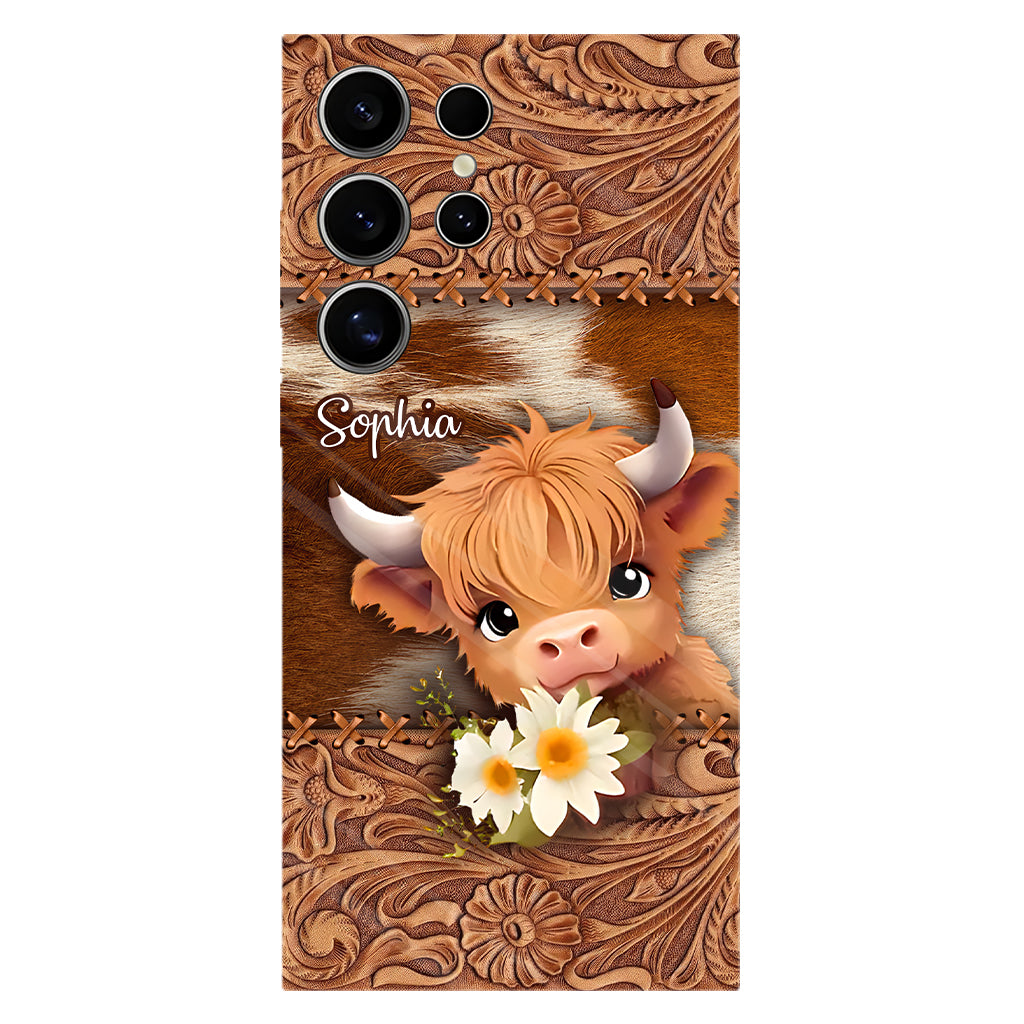 Cute Highland Cow - Personalized Full Print Phone Case