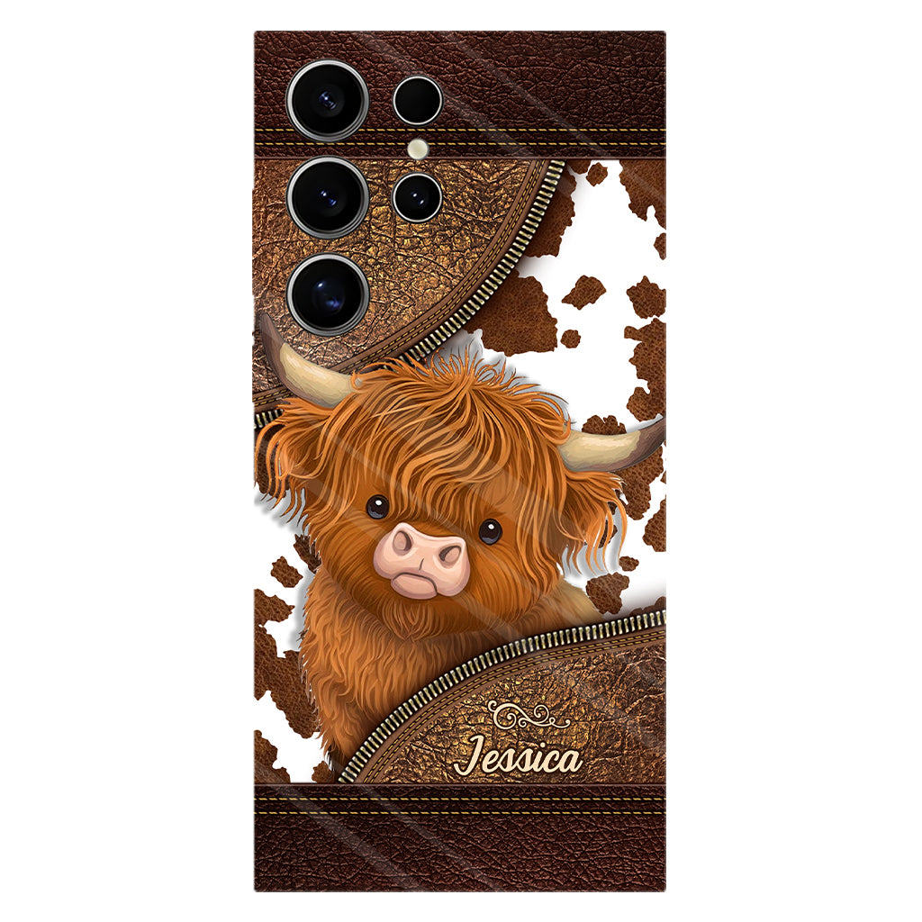 Just A Girl Who Loves Highland Cow - Personalized Full Print Phone Case