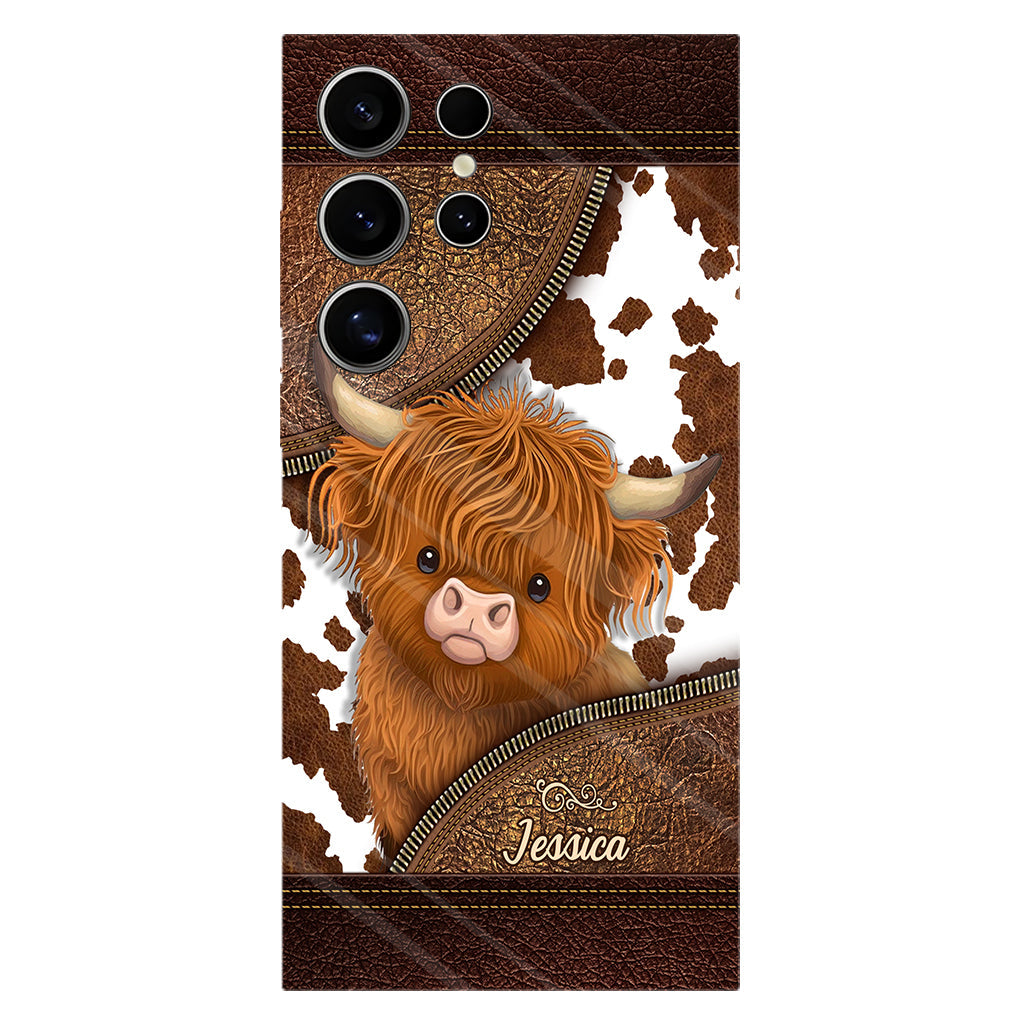 Just A Girl Who Loves Highland Cow - Personalized Full Print Phone Case
