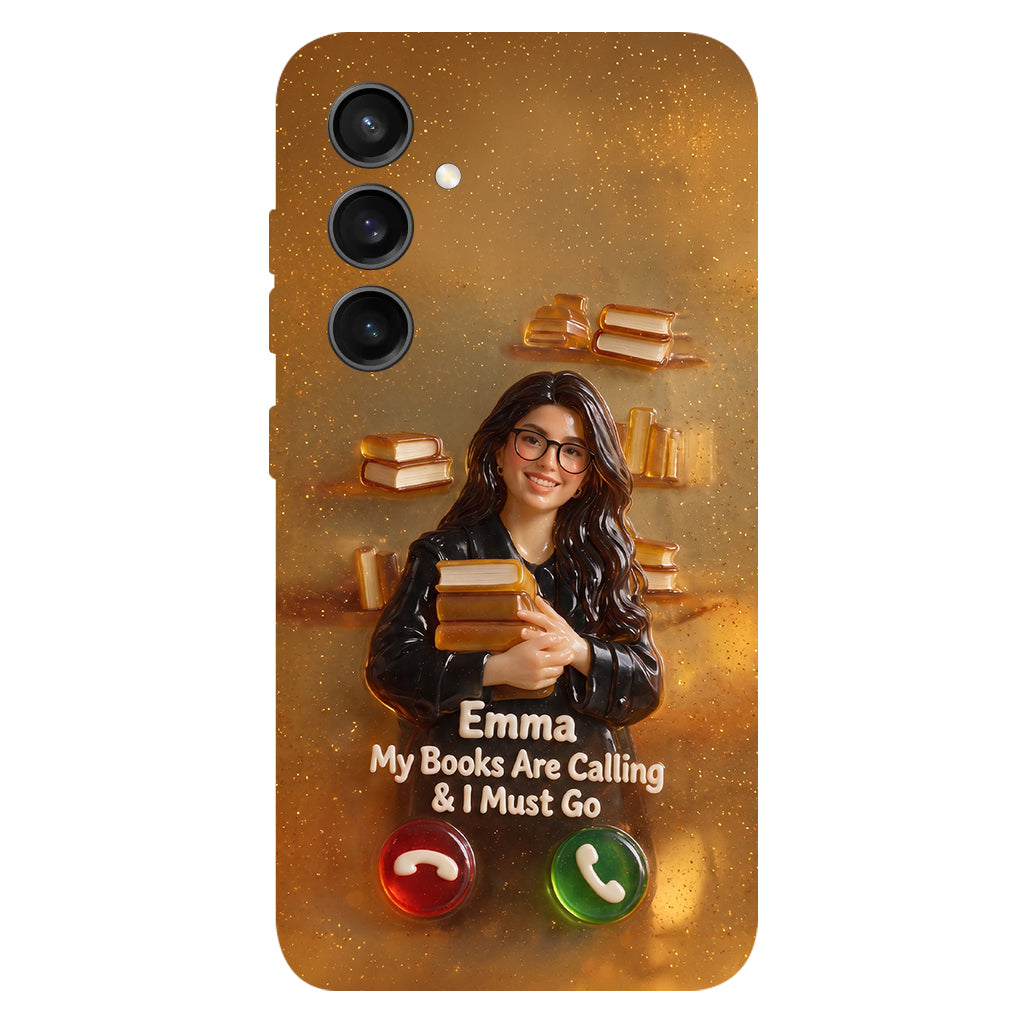 My Books Are Calling & I Must Go - Personalized Book Full Print Phone Case