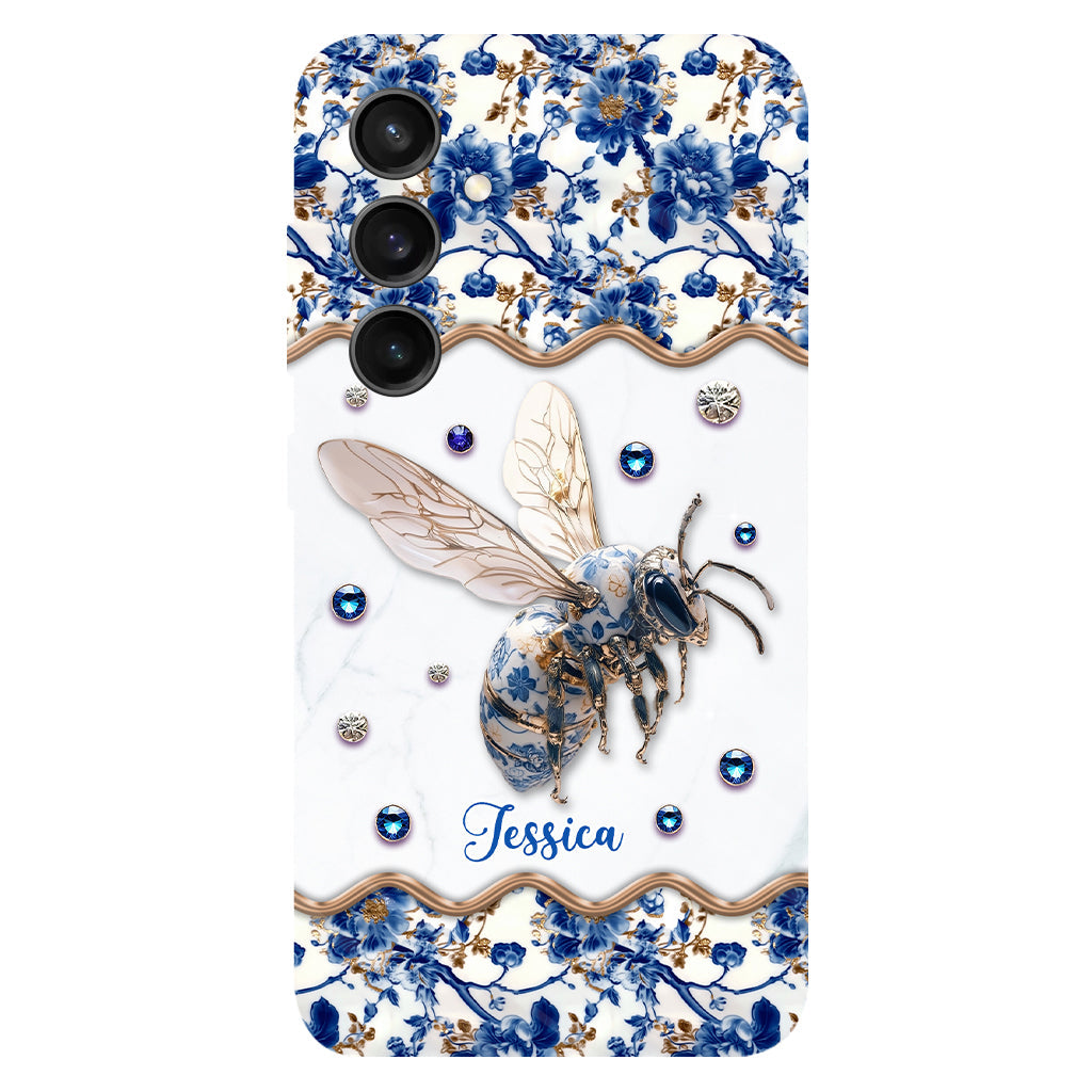 Bee Toile de Jouy - Personalized Bee Full Print Phone Case