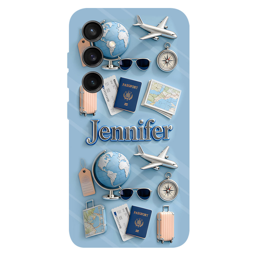 Just A Girl Who Loves Travelings - Personalized Travelling Full Print Phone Case