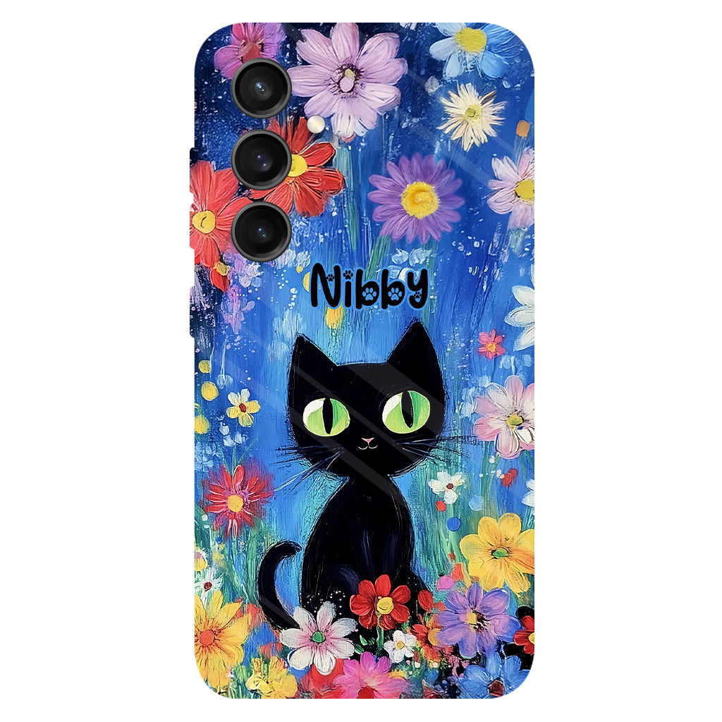 Cute Cat - Personalized Black Cat Full Print Phone Case