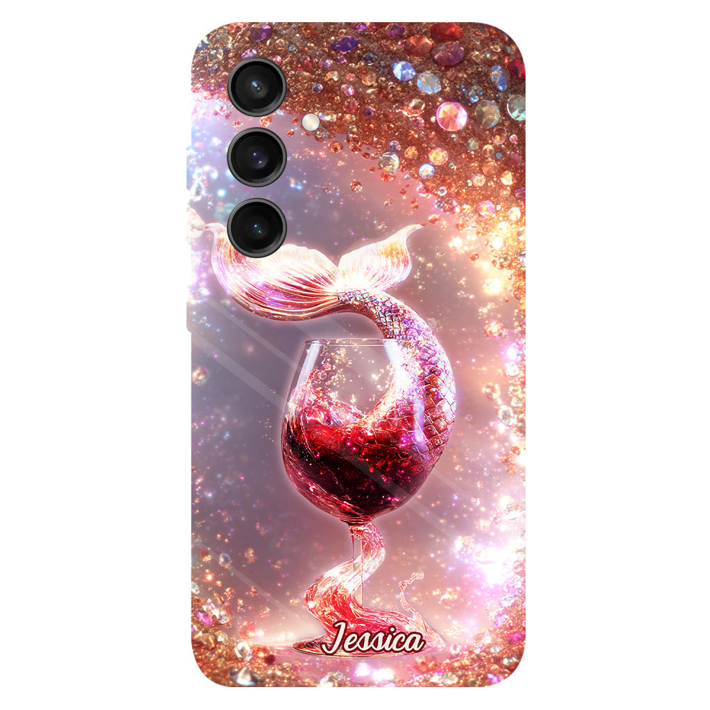 I Drink Like A Fish I'm A Mermaid - Personalized Wine Full Print Phone Case