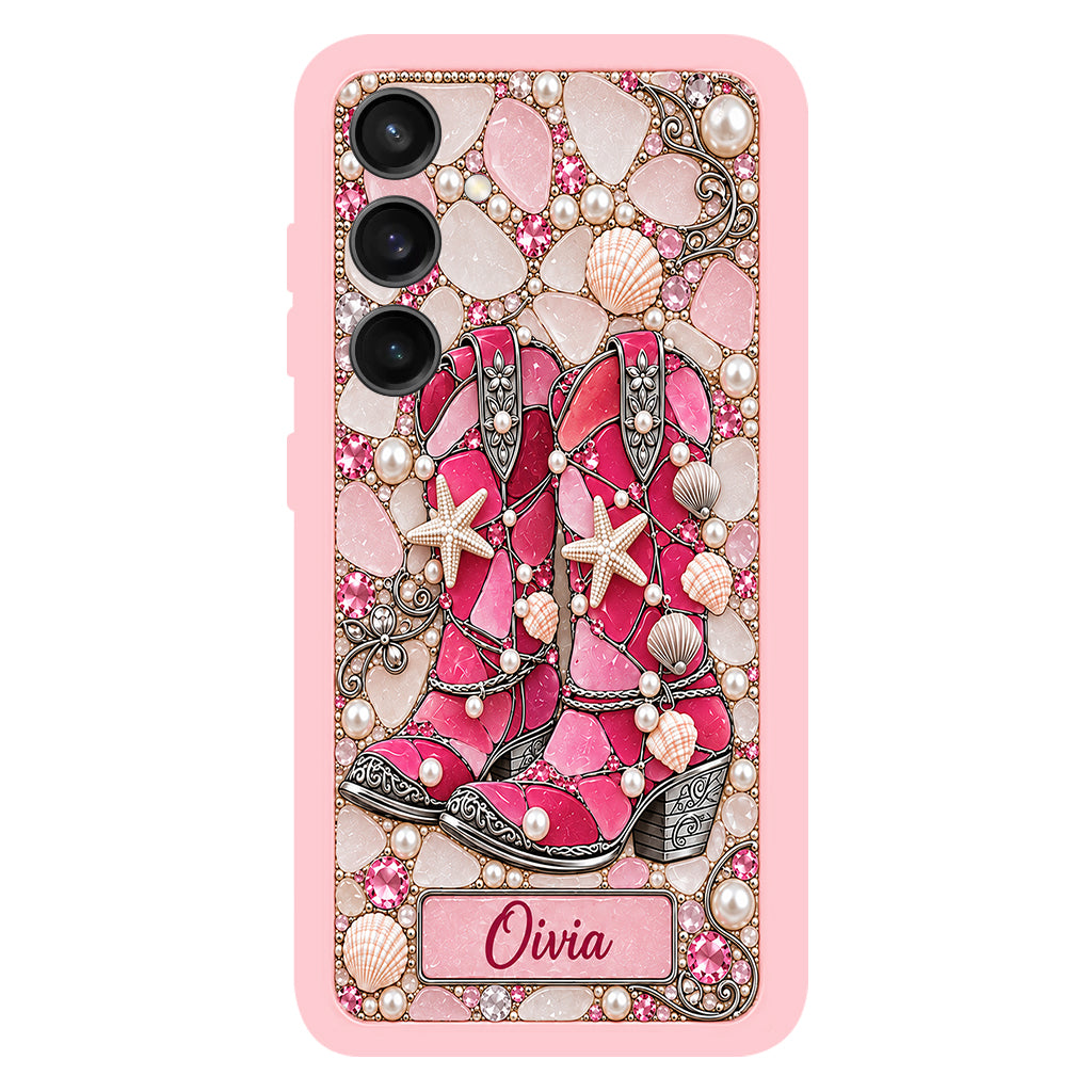 Cowgirl Boots - Personalized Cowgirl Full Print Phone Case