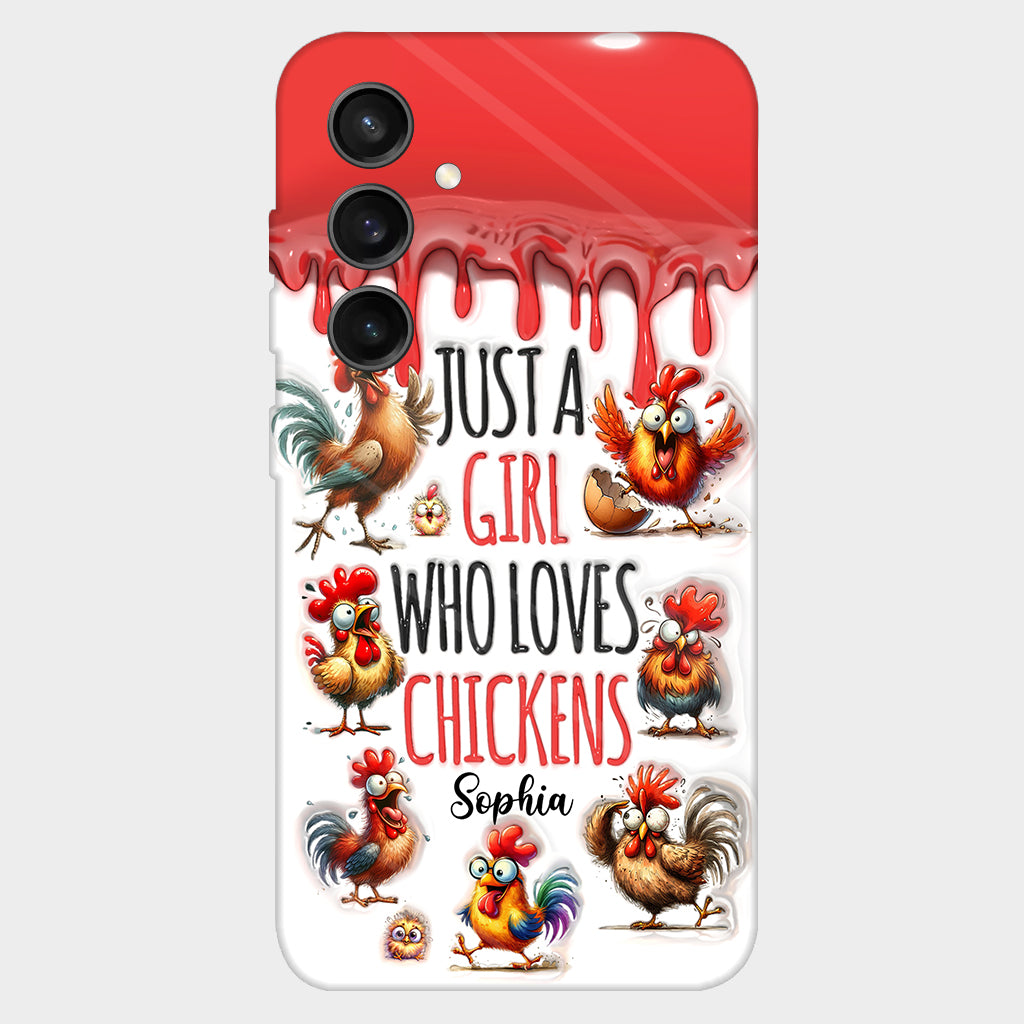 Just A Girl Who Loves Chicken - Personalized Chicken Full Print Phone Case
