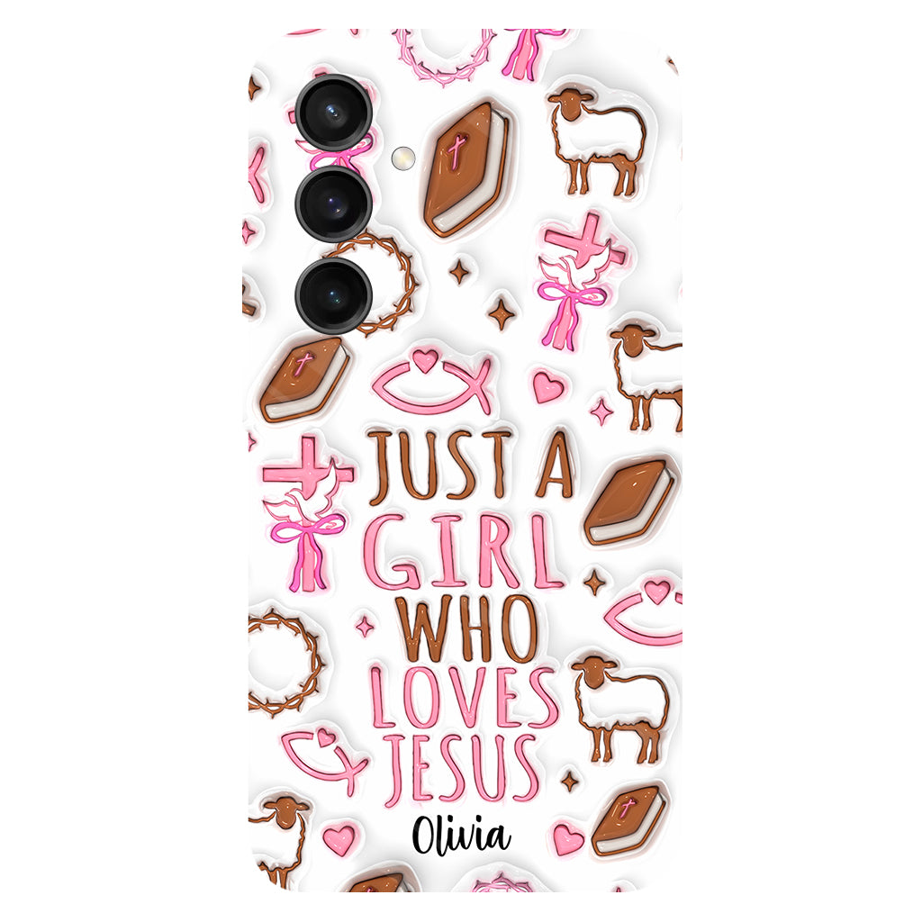 Just A Girl Who Loves Jesus - Personalized Christian Full Print Phone Case