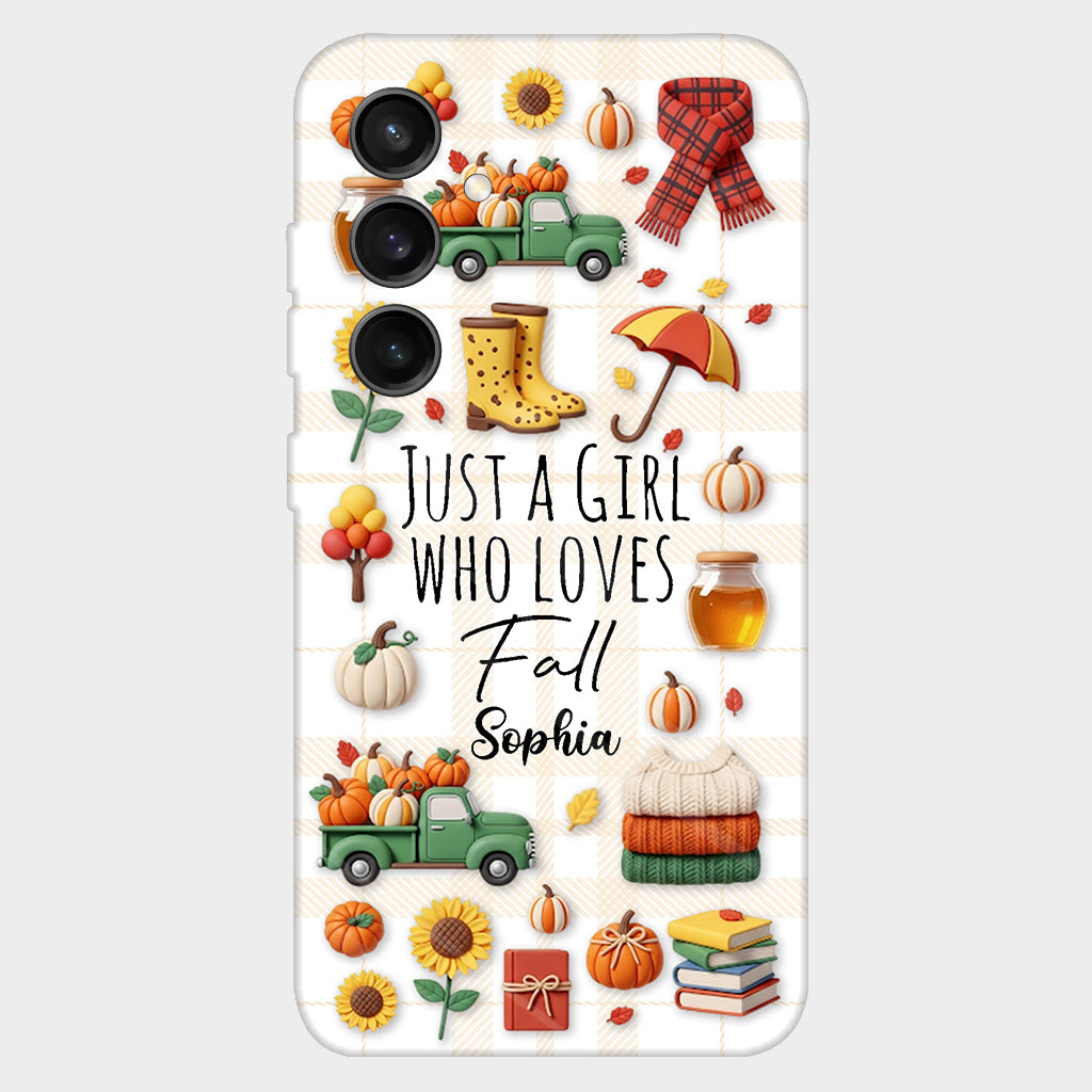 Just A Girl Who Loves Fall - Personalized Autumn Full Print Phone Case